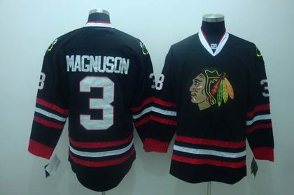 Chicago Blackhawks jerseys #3 Keith Magnuson black