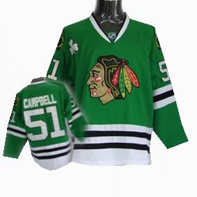 Chicago Blackhawks #51 Brian Campbell Hockey Green Jersey