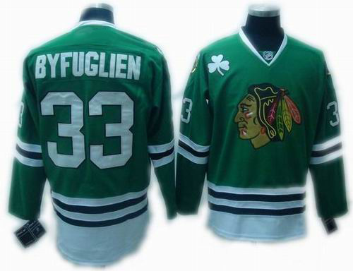 Chicago Blackhawks #33 BYFUGLIEN Jerseys green