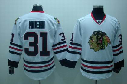 chicago blackhawks #31 antti niemi white jersey