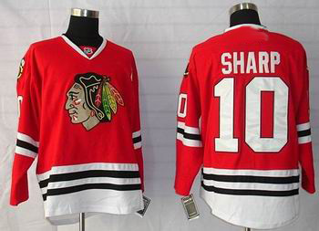 Chicago Blackhawks #10 Patrick Sharp hockey red Jersey