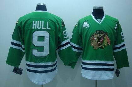 Chicago Blackhawks #9 Bobby Hull Green Jerseys