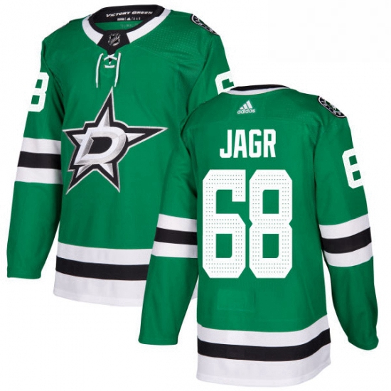 Mens Adidas Dallas Stars 68 Jaromir Jagr Premier Green Home NHL Jersey