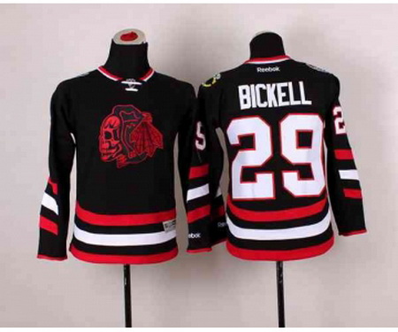 youth nhl jerseys chicago blackhawks #29 bickell black[2014 Stadium Series][the skeleton head]