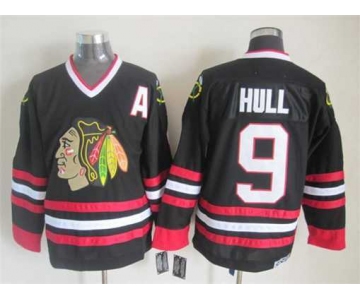 nhl jerseys chicago blackhawks 9 hull black[patch A]