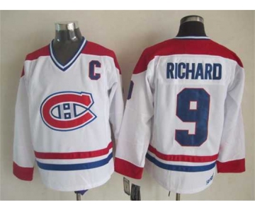 nhl jerseys montreal canadiens 9 richard white[patch C]