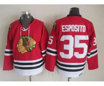 nhl jerseys chicago blackhawks 35 esposito red[m&n]