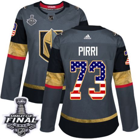 womens brandon pirri vegas golden knights jersey gray adidas 73 nhl 2018 stanley cup final authentic