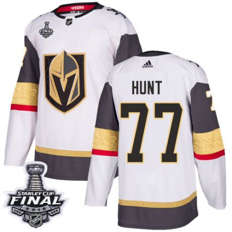 womens brad hunt vegas golden knights jersey white adidas 77 nhl away 2018 stanley cup final authent