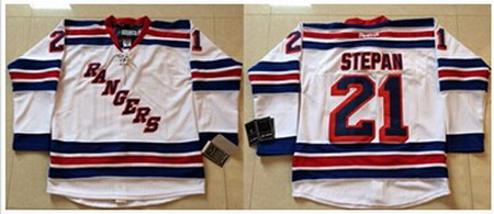 Kid New York Rangers Hockey Jerseys #21 Derek Stepan Jersey Authentic white Youth Jerseys