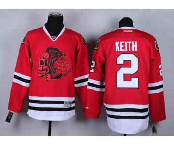 nhl jerseys chicago blackhawks #2 keith red[the skeleton head]