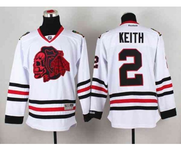 nhl jerseys chicago blackhawks #2 keith white[the skeleton head]