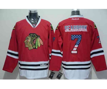 nhl jerseys chicago blackhawks #7 seabrook red[national flag version]