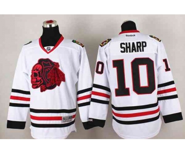 nhl jerseys chicago blackhawks #10 patrick sharp white[the skeleton head]