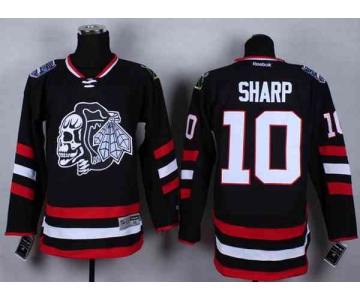 nhl jerseys chicago blackhawks #10 sharp black-1[2014 new stadium][the skeleton head]