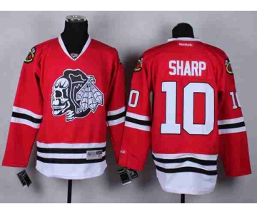 nhl jerseys chicago blackhawks #10 sharp red-1[the skeleton head]