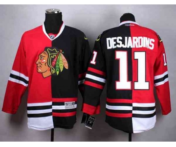 nhl jerseys chicago blackhawks #11 desjardins black-red[split][desjardins]