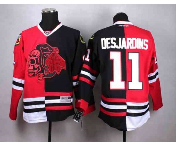 nhl jerseys chicago blackhawks #11 desjardins black-red-1[split][the skeleton head][desjardins]