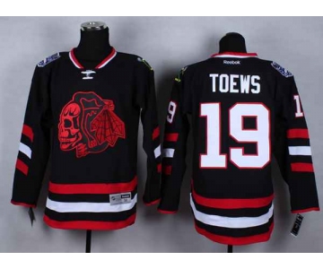 nhl jerseys chicago blackhawks #19 toews black[2014 Stadium Series][the skeleton head]