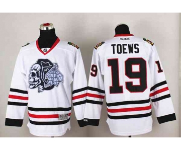 nhl jerseys chicago blackhawks #19 toews white-1[the skeleton head]