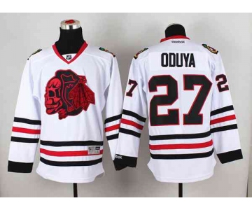 nhl jerseys chicago blackhawks #27 oduya white[the skeleton head][oduya]