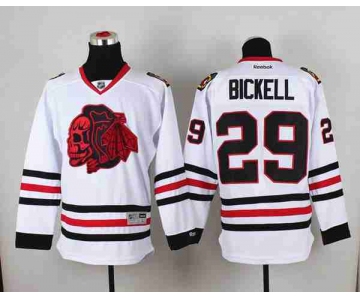 nhl jerseys chicago blackhawks #29 bickell white[the skeleton head]