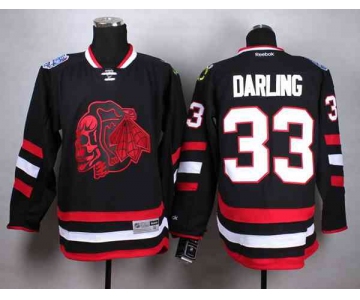 nhl jerseys chicago blackhawks #33 darling black[2014 Stadium Series][the skeleton head][darling]