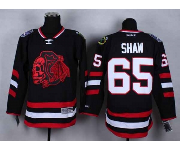 nhl jerseys chicago blackhawks #65 shaw black[2014 new stadium][the skeleton head]