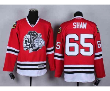 nhl jerseys chicago blackhawks #65 shaw red-1[the skeleton head]