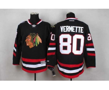 nhl jerseys chicago blackhawks #80 vermette black[2014 new stadium]