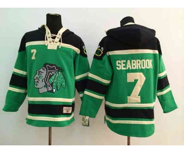 nhl jerseys chicago blackhawks #7 seabrook green[pullover hooded sweatshirt]