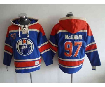 nhl jerseys edmonton oilers #97 mcdavid blue[pullover hooded sweatshirt]