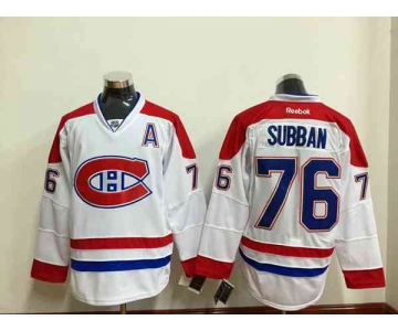 nhl jerseys montreal canadiens #76 subban white[patch A]