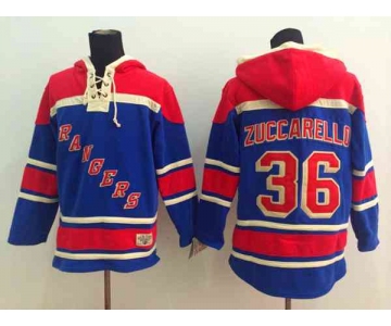 nhl jerseys new york rangers #36 zuccarello blue[pullover hooded sweatshirt]