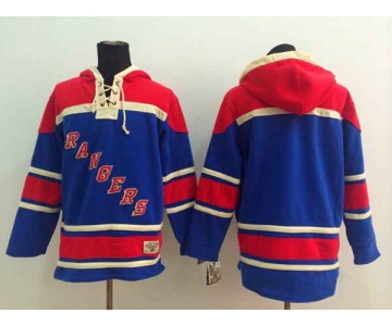 nhl jerseys new york rangers blank blue[pullover hooded sweatshirt]