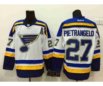 nhl jerseys st. louis blues #27 pietrangelo white[patch A]