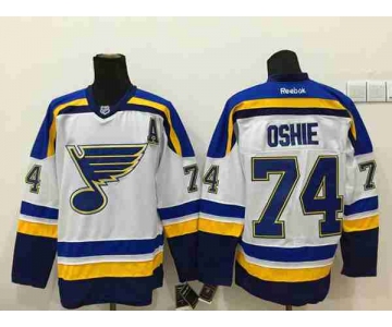 nhl jerseys st. louis blues #74 oshie white[patch A]