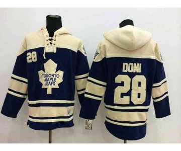 nhl jerseys toronto maple leafs #28 domi blue-cream[pullover hooded sweatshirt]