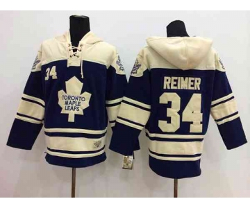 nhl jerseys toronto maple leafs #34 reimer blue-cream[pullover hooded sweatshirt]