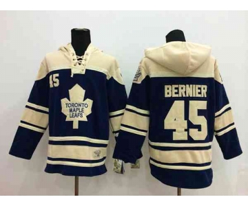 nhl jerseys toronto maple leafs #45 bernier blue-cream[pullover hooded sweatshirt]