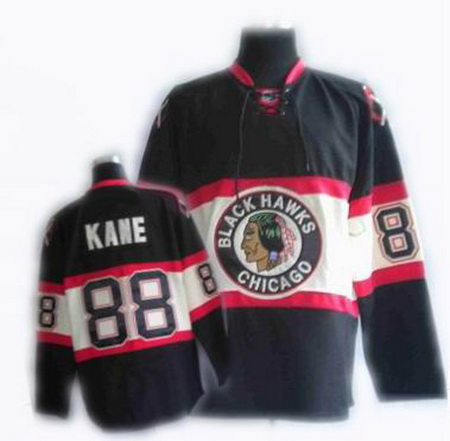 Youth RBK Chicago Blackhawks #88 KANE Black New Third Jersey