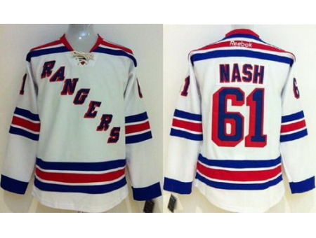 Kids New York Rangers #61 Rick Nash White NHL Jerseys