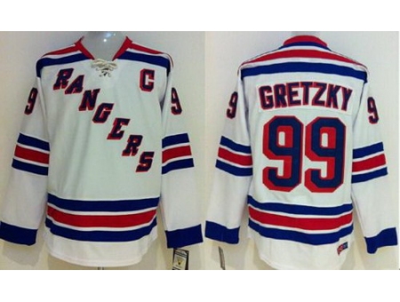 Kids New York Rangers #99 Wayne Gretzky White NHL Jerseys