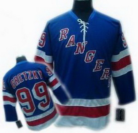 kids RBK hockey jerseys NY Rangers 99 GRETZKY BLUE