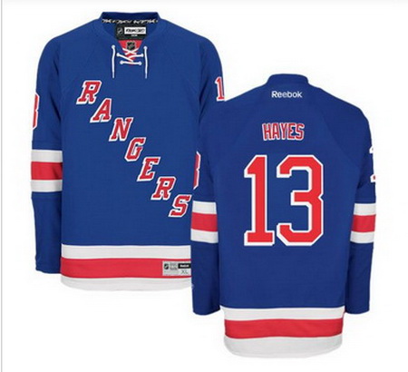 New York Rangers #13 Kevin Hayes Blue Home Stitched Youth NHL Jersey