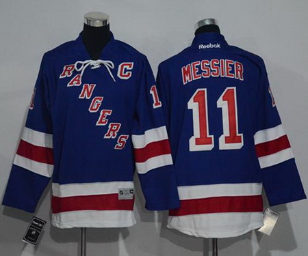 Rangers #11 Mark Messier Blue Home Stitched Youth NHL Jersey