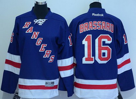 Rangers #16 Derick Brassard Blue Home Stitched Youth NHL Jersey