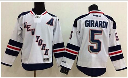 youth New York Rangers #5 Dan Girardi White 2014 Stadium Series Stitched NHL Jersey