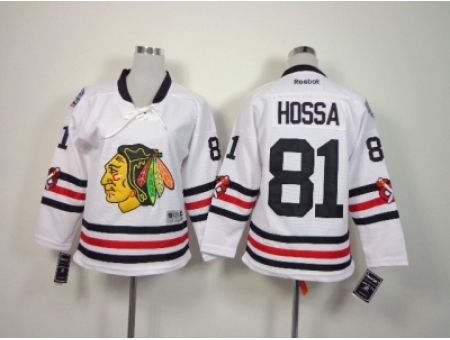 NHL Youth chicago blackhawks #81 Marian Hossa white jerseys(2015 new classic)