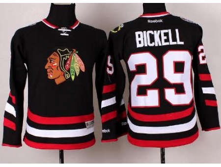 Youth Chicago Blackhawks 29 Bryan Bickell Black 2014 Stadium Series Jersey